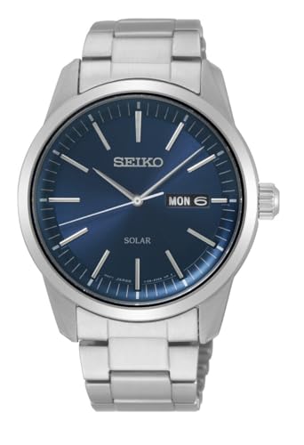 Seiko Montre solaire homme acier inoxydable bracelet métal SNE525P1