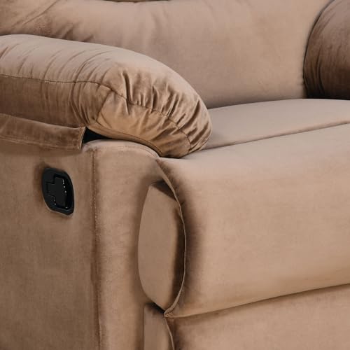 Image of Nilkamal Skelton Wood 1 Seater Upholstered Recliner with Pocket Spring (Color - Brown; Delivery Condition - Knock Down)