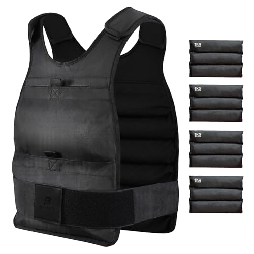 M Mike Sport Adjustable Weighted Vest Men 13-22lbs Body Weight Vests Fast Adjust Weight Vest for Women Workouts Equipment for Strength Training Running (Adjustable 13~22LB)