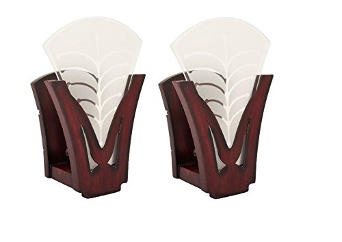 Whiteray Uplight Wooden Base Wall Light Lamp for Bedroom, Living Room, Home Decor. (Set of 2)