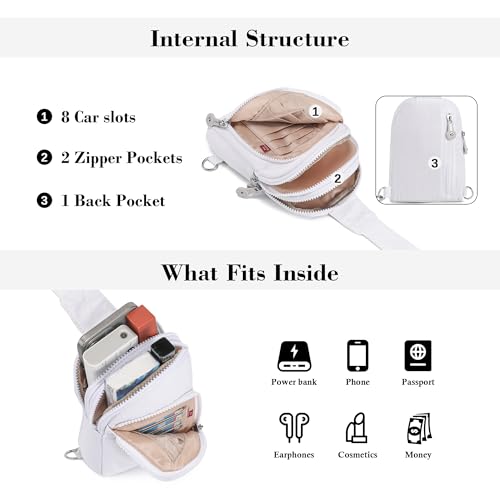 Image of Haytijoe RFID Anti-Theft Sling Bag for Women, Small Crossbody Travel Purse with Locking Zippers, Lightweight Everyday Bag