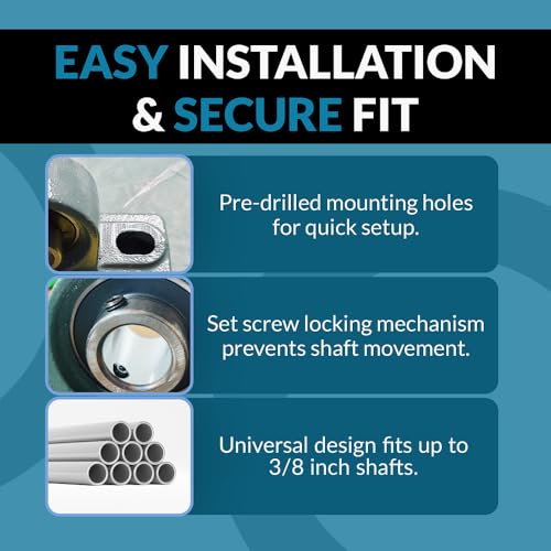 pgn ucp205-16 pillow block bearing - pack of 2 mounted chrome steel bearings with 134 bore - self alignment