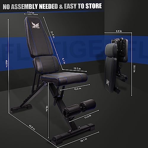 Weight Bench Adjustable Strength Training Workout Benches Foldable Work Out Incline Bench Set For Home Gym Weight Lifting Dumbbell Exercise Full Body Workout With Resistance Rope #TOP2