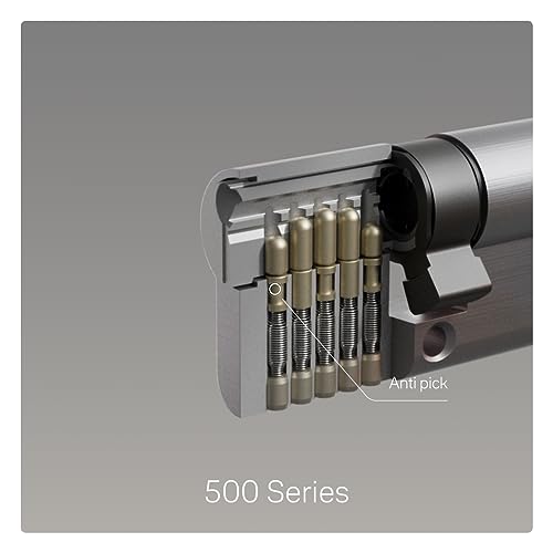Yale 10-0552-3035-00-0211 500 Plus-Serie Euro-Profilzylinder - Doppelt - 30/35 - Messing poliert Profile Cylinder, Polished Brass - Image 3