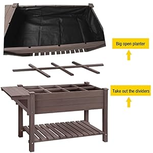 Aivituvin 52.7x22x30in Raised Garden Bed, Elevated Wood Planter Box Stand for Outdoor Gardening, Liner Included, 230lbs Capacity Aivituvin 527x22x30in Raised Garden Bed Elevated Wood Planter Box Stand for Outdoor Gardening Liner Included 230lbs Capacity