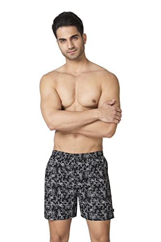 Image of Van Heusen Men Allover Print Boxer Shorts - 100% Super Combed Cotton - Pack of 2 - Functional Pockets