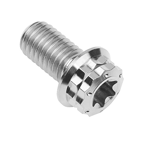Image of Titanium Flange 12 Point Head M8 x15 20 25 30 35 40 45 50 55 60 65mm Screw Bolt Pack of 4 (M8x15mm, Normal Titanium)