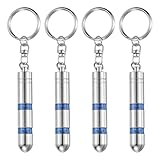 QUARKZMAN 4 Stück Antistatik Schlüsselanhänger Magnetkopf Auto Entlader ESD Werkzeug Entladung Entferner Schlüsselanhänger Für Autotür Haus Blau