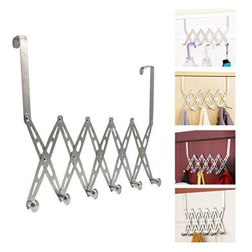 Foldable Zigzag Steel Door Hanger for Clothes, 5 Hooks (B0DG5TWPF2) Amazon Price History, Amazon Price Tracker