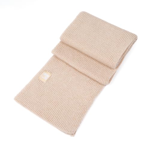 HEYO Damen Winter-Set | Strickmütze mit Umschlag, Schal & Handschuhe | Warme Beanie Strickschal Beige HZ0016 (Beige)