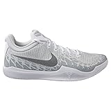 Nike Men's Kobe Mamba Rage Basketball Shoes (8.5, White/Black/Pure Platinum)