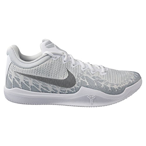Nike Men's Kobe Mamba Rage Basketball Shoes (8.5, White/Black/Pure Platinum)