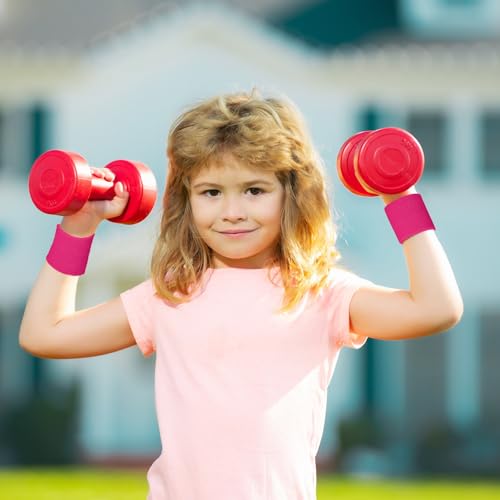 Image of Bememo 12 Pack Wristbands Sweatband for Women Men, Neon Colored Sport Wrist Bands, Tennis Football Basketball Sweatbands, Moisture Wicking Arm Bands for Working Out