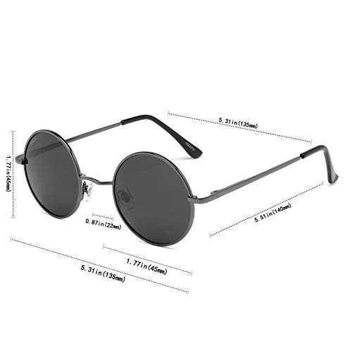Image of Vintage Small Round Polarized Hippie Sunglasses for Men Women Circle Sun Glasses NP1002
