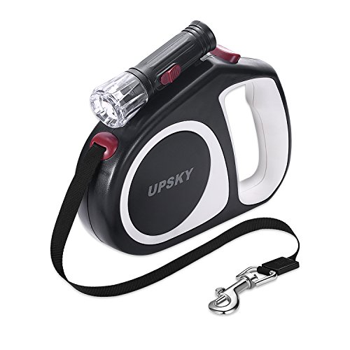 UPSKY Retractable Dog Leash, 16 ft Scalable Dog Walking Leash with Bright Flashlight