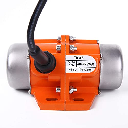 🛒 Crazy Deals BIZOEPRO Concrete Vibrator Vibration Motor 60W Mini Vibrating Motor Single Phase Aluminum Alloy AC 110V 3600rpm Vibrating Vibrators for Shaker Table