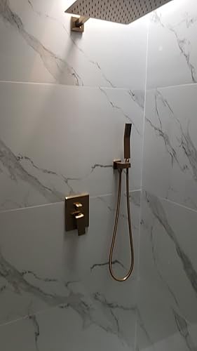 Fontana Mecca Designer Gold Finish Wall Mount Shower Set With Handheld Shower Head At || Mecca Set - View #8