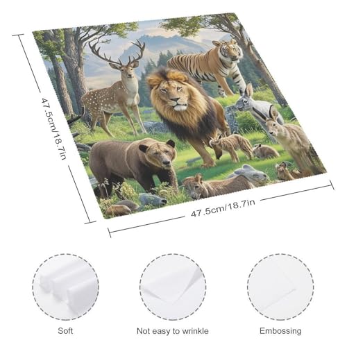 Servilletas de Tela Animales Salvajes 2 Pzas miniatura 2