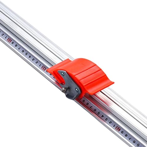 Image of Manual Cutting Ruler Aluminum Precision Cutting Positioning Track Ruler Manual Sliding Paper Trimmer for Paper Box PET Sheet, 70cm