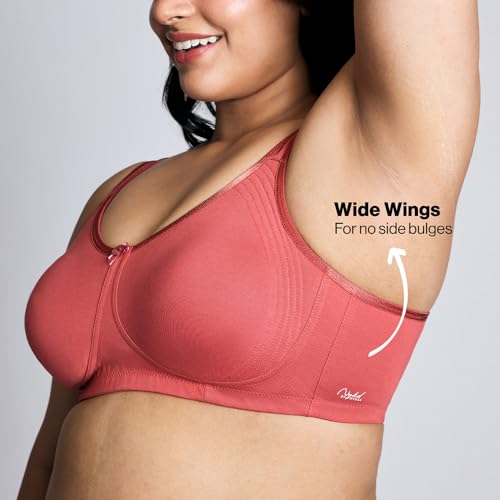Image of NYKD NYB169 Cotton Non Padded Non Wired Encircled Shaping Bra Full Coverage Side Lift (Plus