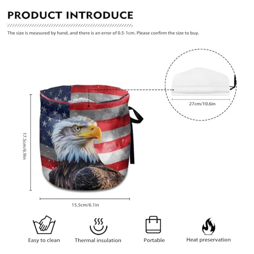 Image of Xoenoiee American Flag and Eagle Print Tea Cozy Tea Pot Cover Insulation Tea Cosy Teapot Dust Cover Teapot Warmer for Home Kitchen Teapot Covers