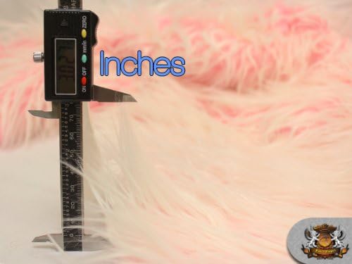 Faux Fur Long Pile ULTRA MONGOLIAN 2 TONE PINK Fabric / 64" W/Sold by the yard