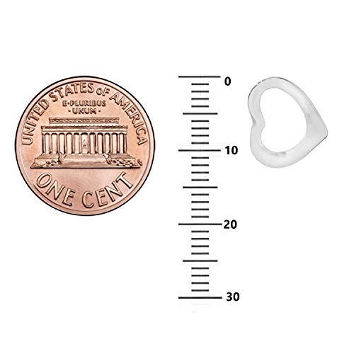 Ritastephens Sterling Silver or Gold-tone Mini Floating Open Heart Pendant Necklace 18 Inches3