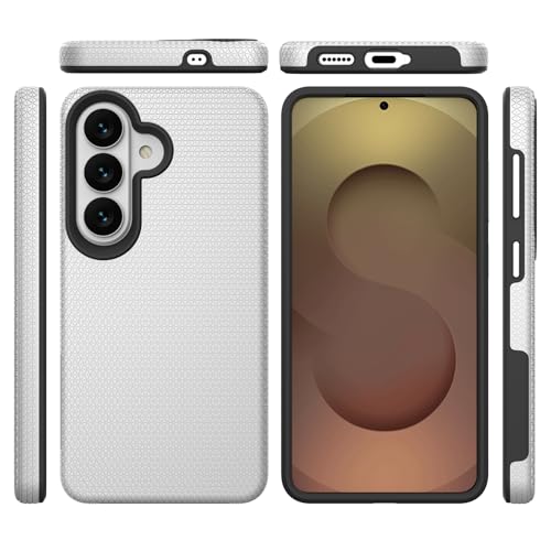 Image of NOXO Ultra-Hybrid Triangle Back Case Cover Compatible with Samsung Galaxy S26 Plus | Shockproof Design | Camera Protection | Soft TPU & Rugged PC | Bumper Cases and Covers (Frost White)