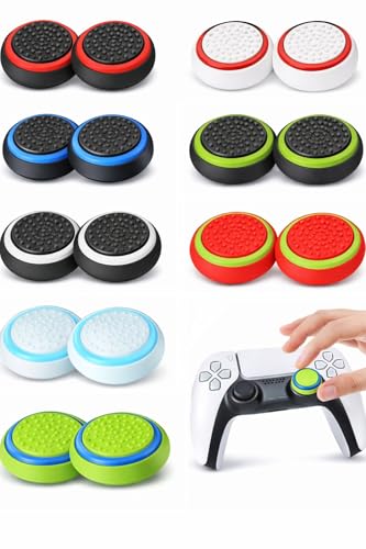 Image of Meyaar Thumb Grips Joystick Caps for PS4 /PS5 /XBOX Controller, Silicone Joystick Caps Ps5 Controller Grip with Anti-Stickiness, Anti-Slip, Anti-Fingerprint (Pack of 16 Piece)