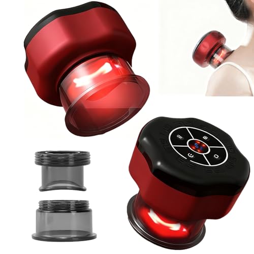 2 PCS Electric Cupping Therapy Massager Set with 12 Levels Adjustable, 20 min Relieves Muscle Soreness, Improves Blood Circulation and Accelerates Recovery After Exercise