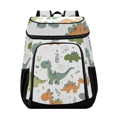 Dinosaurs Cute Children Cooler Backpack Cooler Insulated Leak Proof Lunch Backpack 36 Cans Waterproof Soft for Men Women Picnic Hiking Camping Beach