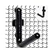 WallPeg Hook Kit - 100 L Pegboard Hooks Tool Storage Garage Organizer Choice B/W (100, Black)