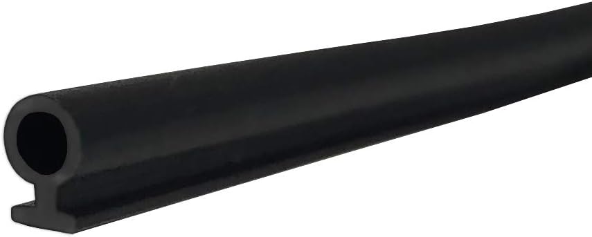 Gordon Glass Black Bulb Type Weatherstripping for Door and Windows, 7/32 Dia., 3/16 Backing - 20 Ft.