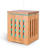 bambuterapia aromaterapia ★ Luces que cambian de color: 7 colores rotativos / Fijo un color encendido / Luces apagadas