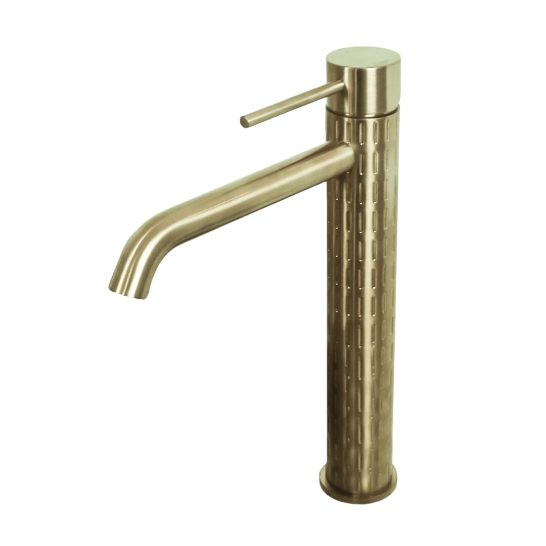 Mitigeur lavabo haut or brossé pour sublimer une salle de bain moderne Architek