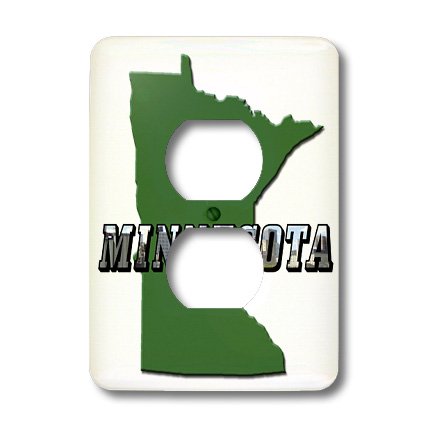 Carte du Minnesota plaque de finition double interrupteur décorative - 3
