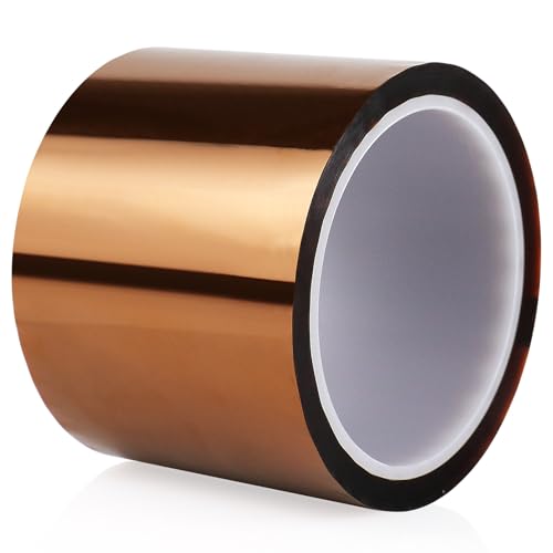 BOMEI PACK Polyimide High Temperature Tape,Heat Press Tape Metal Tape,75mm x 33m, Heat Transfer Resistant Tape,Sublimation Heat Tape for Soldering Protecting Circuit Board, 2.36 Mil Thick (1 Roll)