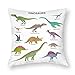 Fundas de cojín, 1 unidad, tipo dinosaurio, fundas de almohada decorativas de 20 x 20 pulgadas, fundas de almohada cuadradas de poliéster suave para sala de estar, sofá, cama, fundas de almohada