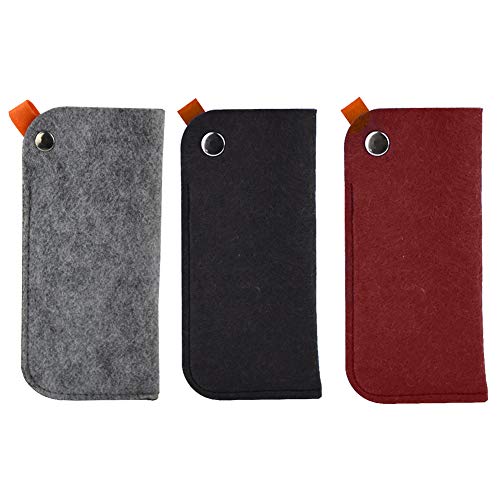 Image of Eyeglasses Bag Original Design Portable Soft Felt Slip In Pouch Case for Sunglasses