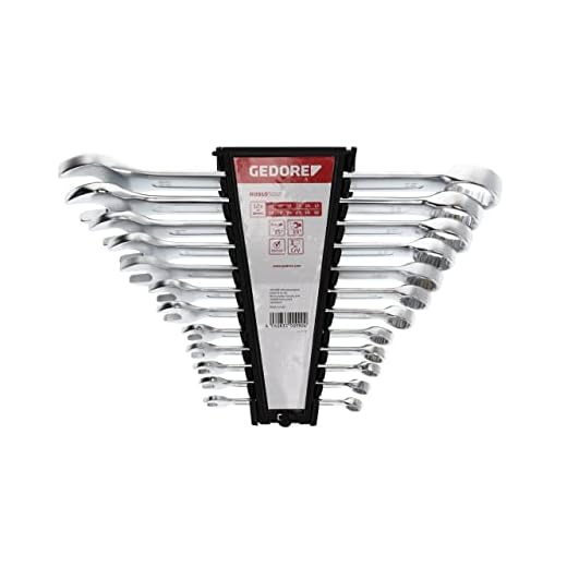 GEDORE red Ring-Maulschlüssel-Satz, 12-teilig, SW 10-32, Chrom-Vanadium-Stahl, Silber