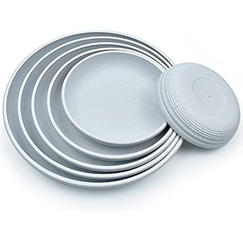 6 Pack 5/6/8/9/10/12 inch Plant Saucer Plastic Plant Trays Flower Plant Pot Saucer Heavy Duty Sturdy Drip Trays for Indoor and Outdoor Plants Cover