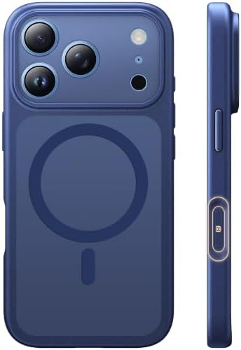 TAURI für iPhone 18 Pro Hülle 6,3 Zoll mit Mattrückseite - Tiefblau | Vollständiger Kameraschutz, Kompatibel mit MagSafe, Kameratasten- Schutz, Stoßfest Militärstandard Magnetisch