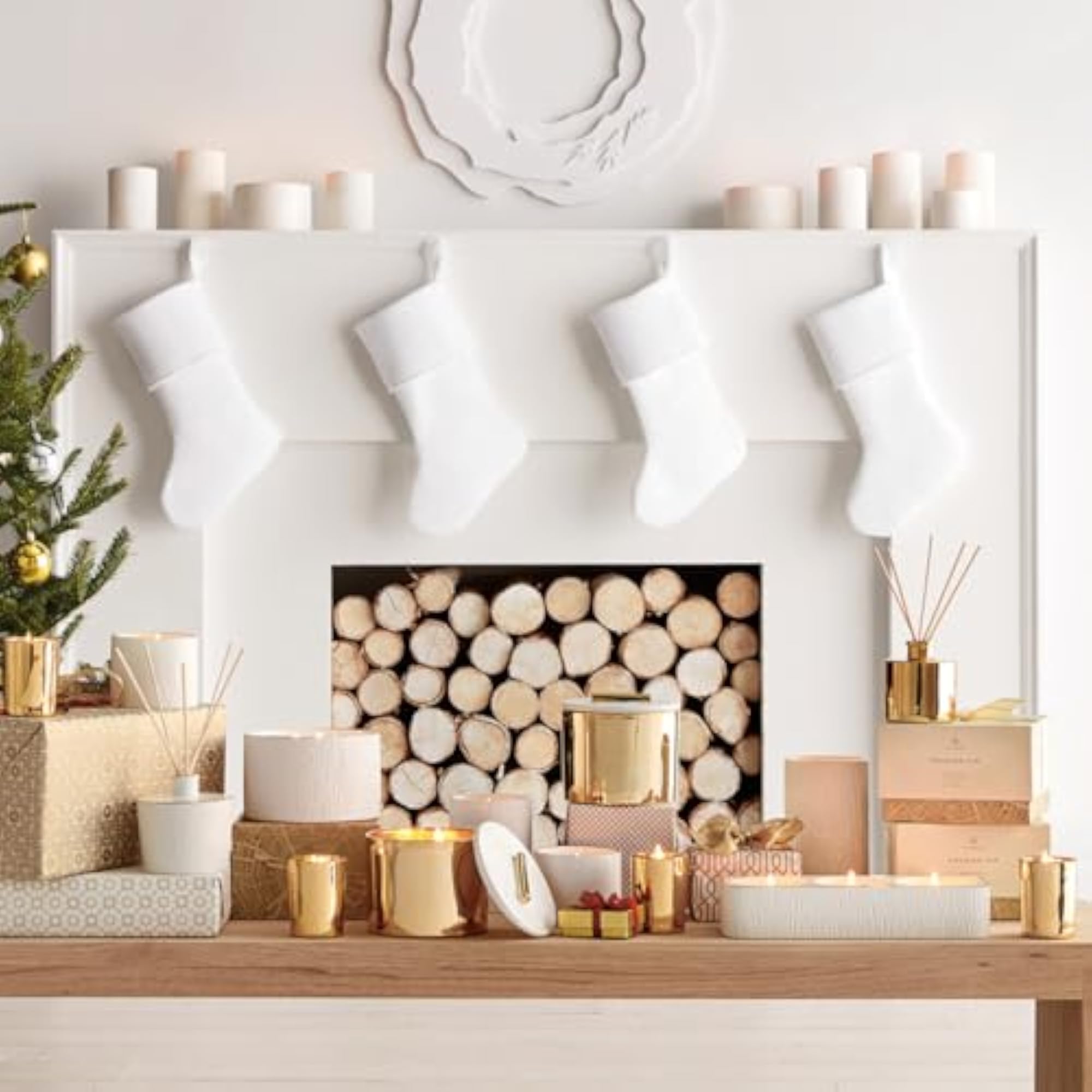Gilded Ceramic Candle - 11 Oz - Frasier Fir