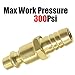 Qolekog Industrial Type D Air Plug 1/4”Coupling x 3/8” Hose ID Barb Reducer Fitting for air compressor (Pack of 5)