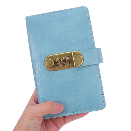 Healeved Geldspar Organizer mit Passwortschloss Pu Einband 17,5x11cm Sichere Sparbuch Aufbewahrung für Bargeld und Belege Tragbarer Budgetplaner für Alltag und Reisen
