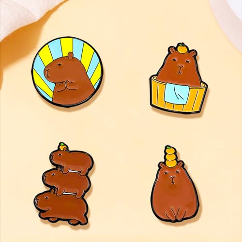 Image of Cute Enamel Pins Cartoon Lapel Pin Brooch Badge for Backpack Jackets Funny Tiger Pins for Gift Anime Enamel Pin for Clothing Hat Decoration