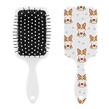 Air Cushion Comb for Massage Puppy Welsh Corgi And Heart Cute Funny Dog, For Curly Long Thick Straight Hair, Women Girls Ladies