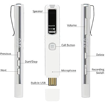 PR200 Cell Phone Call Recording Device, Bluetooth Enabled, iPhone and Android Mobile Recorder