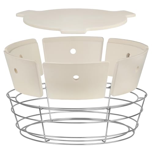 BBQ-Toro Système de cuisson universel flexible pour barbecue sphérique - Kit de boîte de fumage pour barbecue sphérique de 57 cm de diamètre - Accessoire de barbecue en acier inoxydable avec pierre à