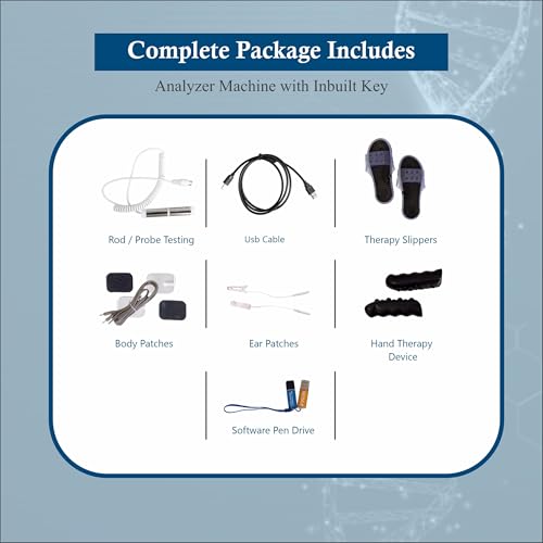 Image of 2026 Advanced 39G+ Quantum Resonance Magnetic Analyzer with 8-Mode TENS Therapy | 3-in-1 Full Body Scanner & Pain Relief Machine | Dual Palm & Rod Testing | Includes Slippers, Pads & Ear Clips | 54 Health Reports | Windows Laptop Compatible | Professional Health Analyzer